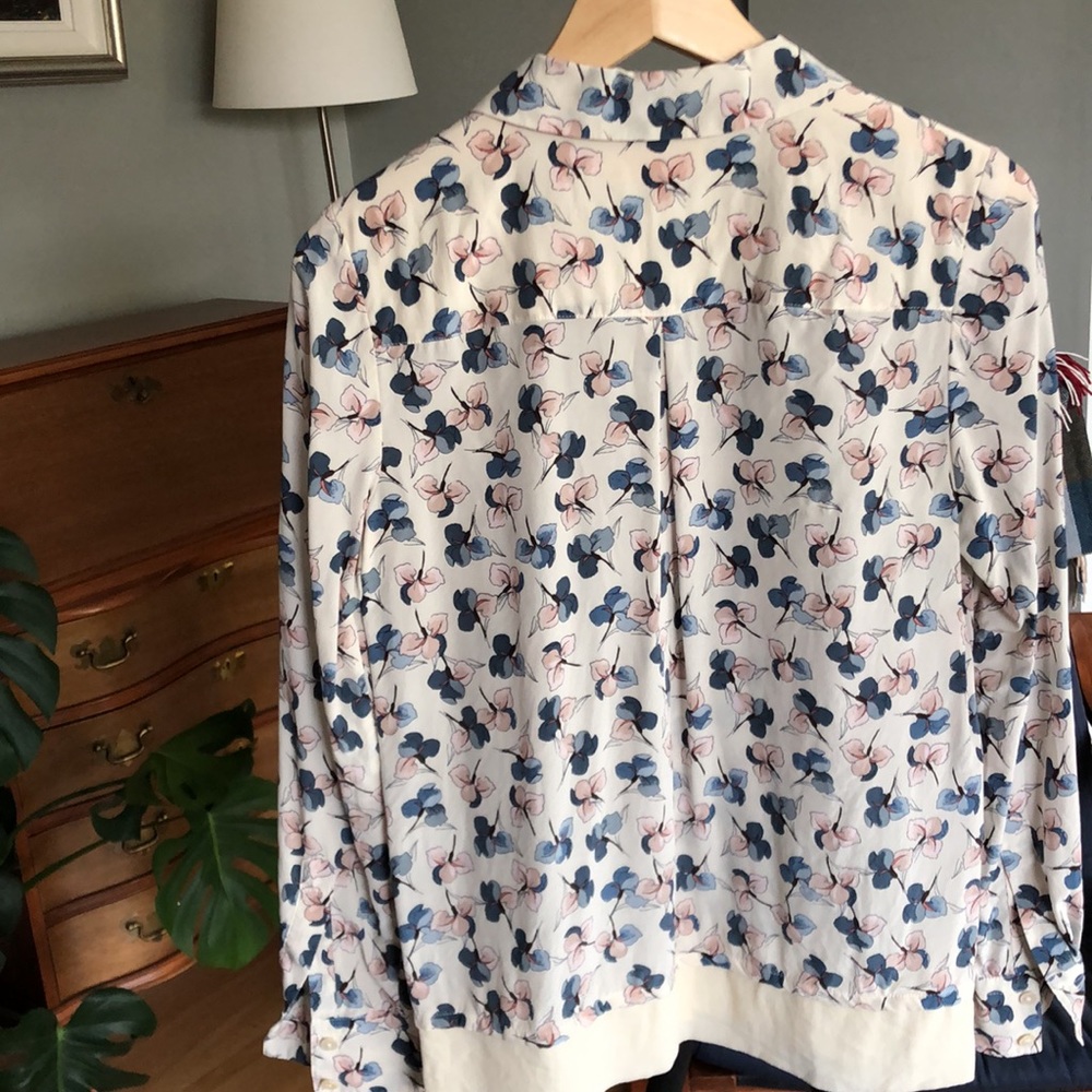 TORY BURCH Floral Silk Blouse - Picture 4 of 11